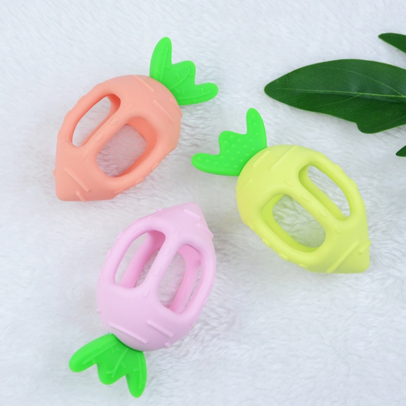 Haha Đồ Chơi Gặm Nướu Hình Củ Cà Rốt Bằng Silicone Cho Bé