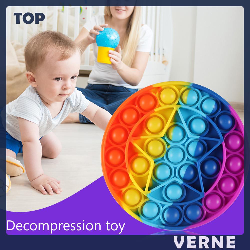 Đồ Chơi Bóp Giảm Stress Bằng Silicone Hình Tròn / Vuông