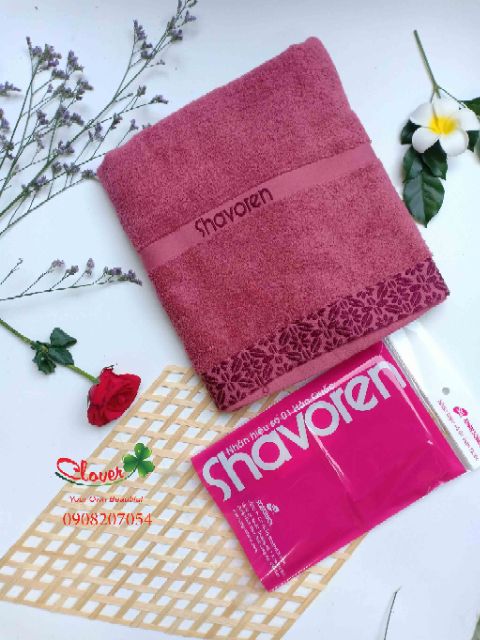 Khăn tắm 100% Coton thiên nhiên hiệu Shavoren Hàn Quốc