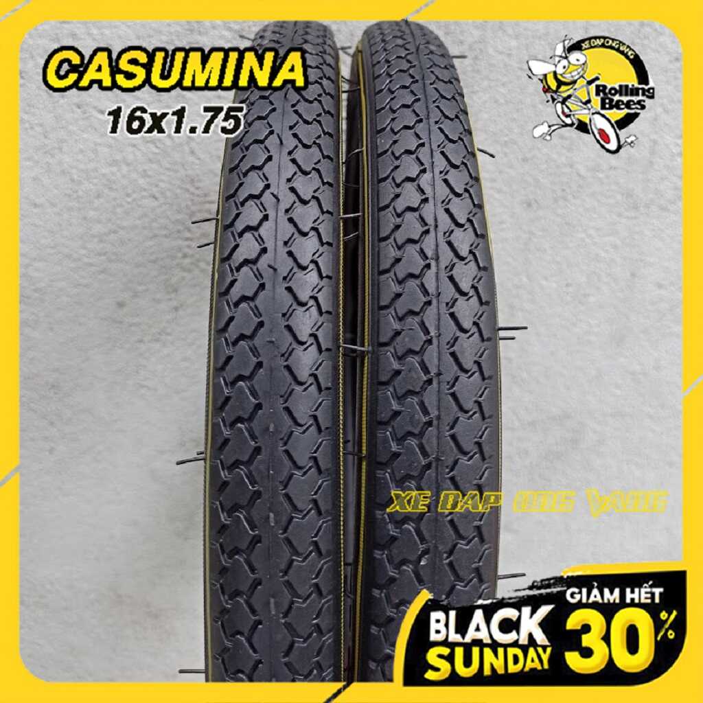 Săm Lốp, Vỏ Ruột Xe Đạp Trẻ Em 16x1.75  Chính Hãng Casumina