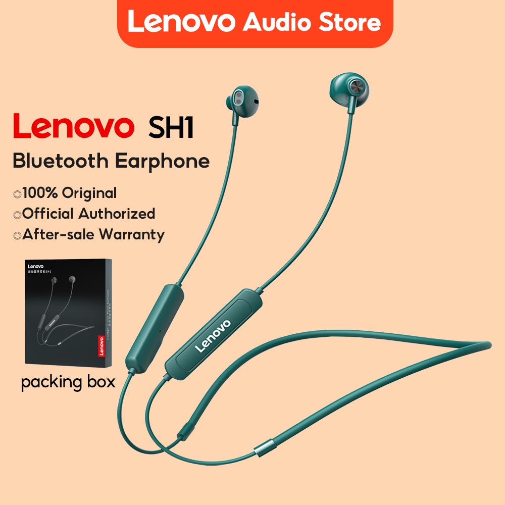 Tai nghe không dây Lenovo SH1 IPX5 thiết kế đeo cổ từ tính chống thấm nước thumbnail