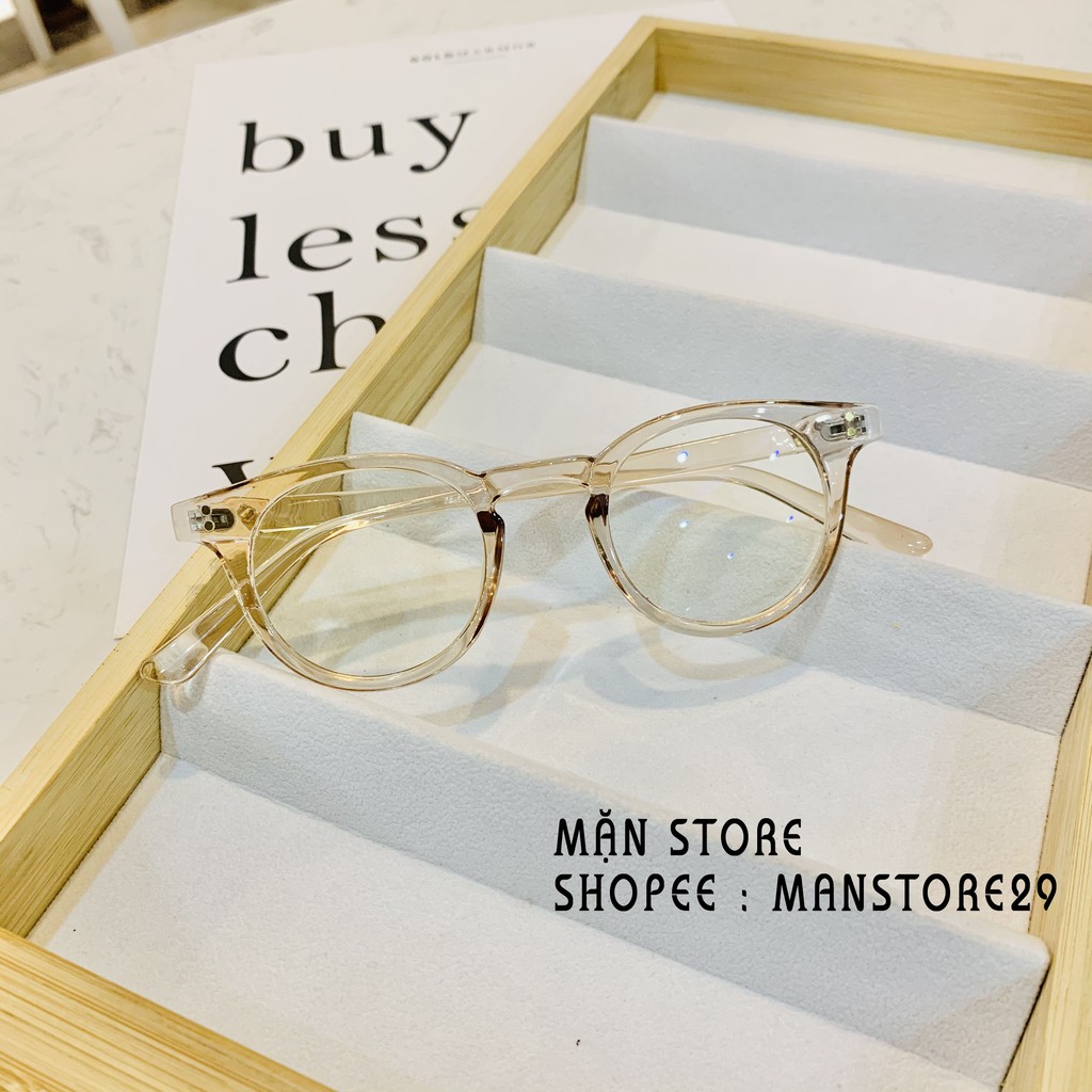 Gọng kính Milan tròn xinh ⚡𝑭𝑹𝑬𝑬𝑺𝑯𝑰𝑷⚡ dễ đeo nhựa dẻo, Kính mắt MQ nhận cắt mắt cận 0-6 độ vào kính | BigBuy360 - bigbuy360.vn