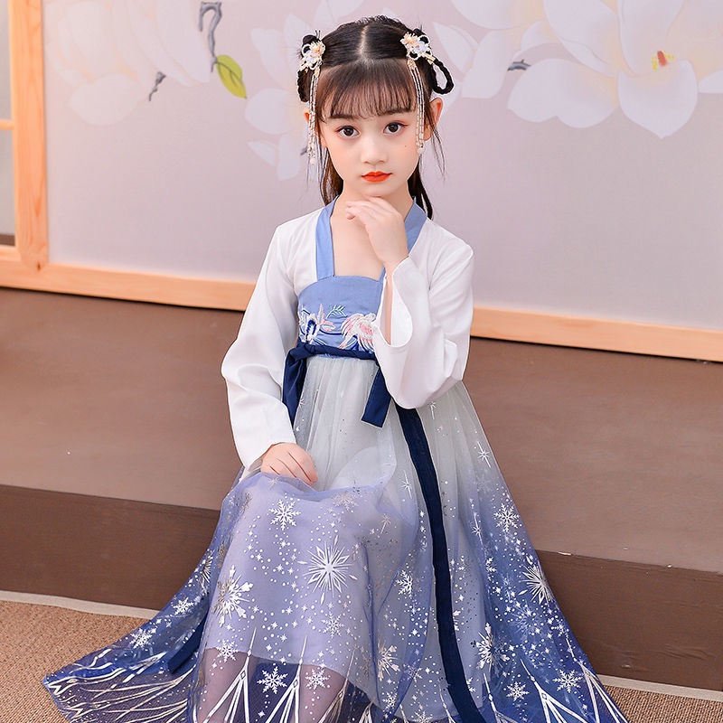 Bộ Hán Phục Thêu Họa Tiết 12 Kiểu Cổ Điển Thời Trang Xuân Hè Cho Bé Gái