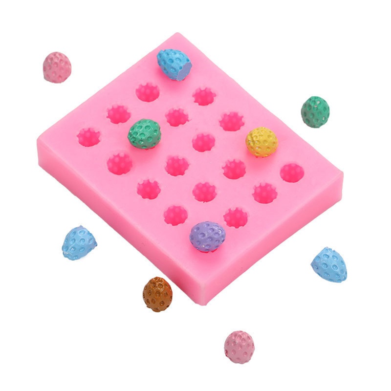 Khuôn Silicone Tạo Hình Quả Dâu 3D Trang Trí Bánh