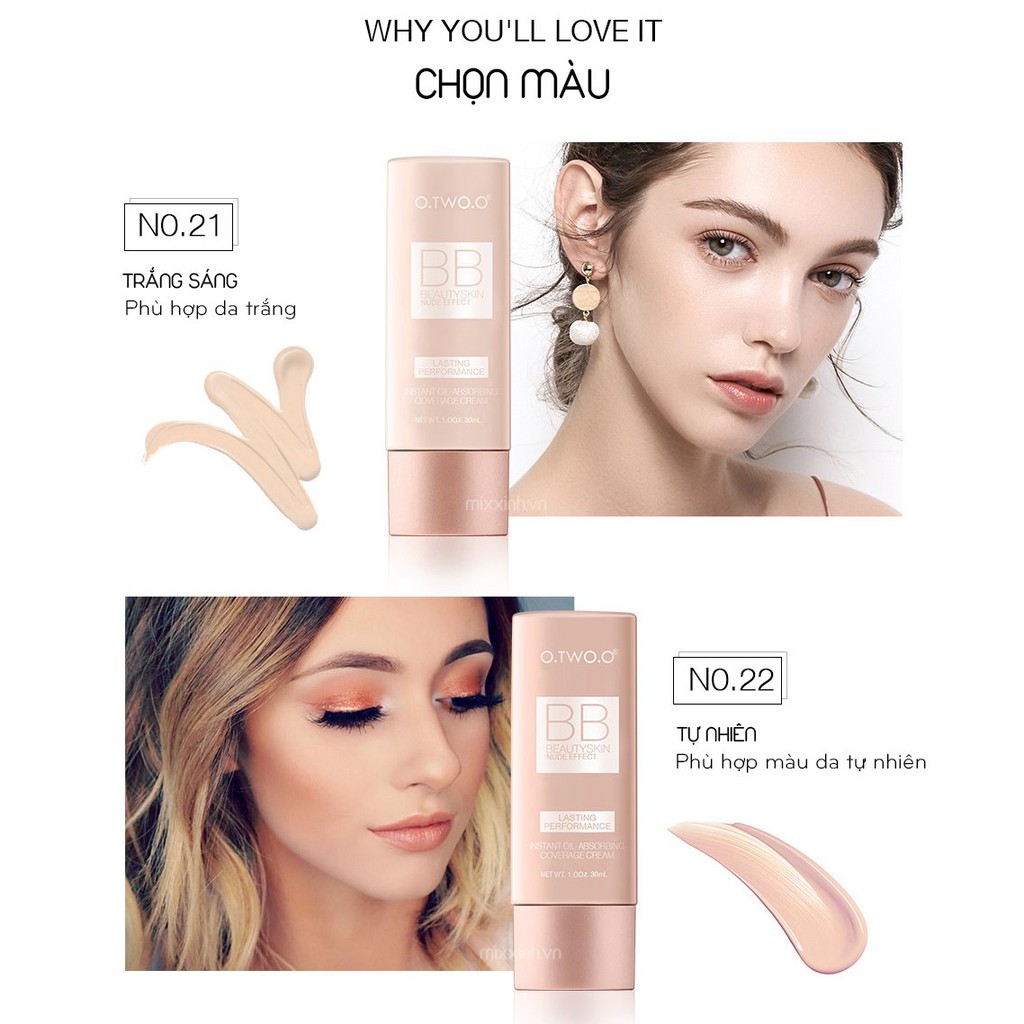 BB Cream che khuyết điểm và dưỡng ẩm cho da chống nước tốt O.TWO.O | BigBuy360 - bigbuy360.vn