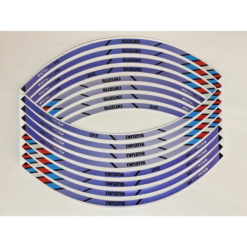 Tem dán vành xe 18inch sắc màu