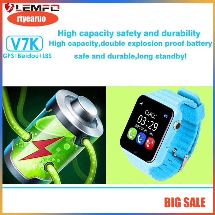 【199k0207】LEMFO V7K Children Smart Watch Safety Monitor Location Tracker Waterproof