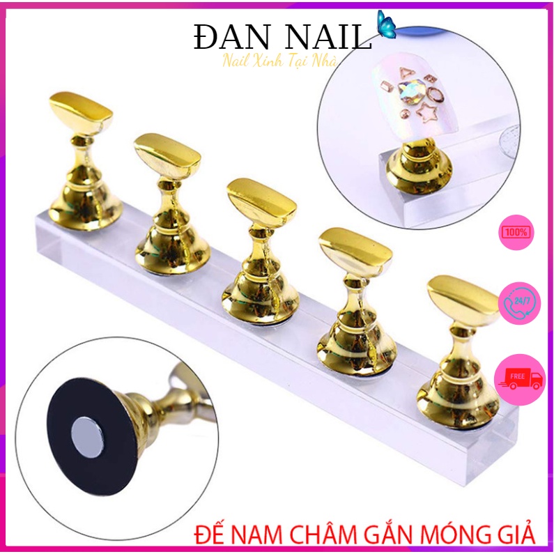 Đế nam châm gắn móng giả vàng giúp tập sơn , trang trí, vẽ móng