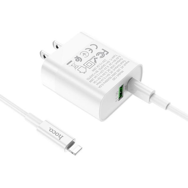 Bộ Sạc Nhanh Iphone C80A TYPE-C RA LIGHTNING PD 3.1A  20W QC 3.0 (EU)Bảo Hành Chính Hãng 12 Tháng 1 đổi 1