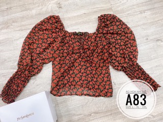 Bigsize Áo hoa nhí đỏ A83