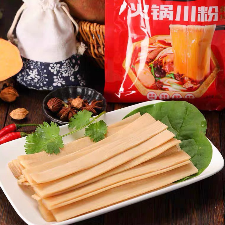 Miến dẹt trùng khánh Miến khoai lang dẹt ăn lẩu gói 240g