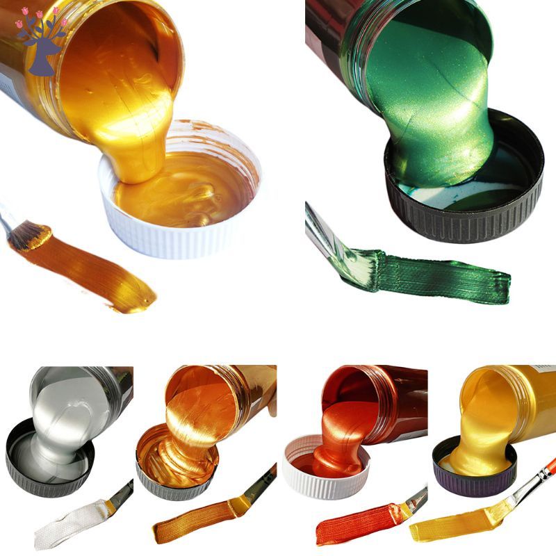 Bộ màu vẽ graffiti chống thấm nước bằng acrylic màu vàng ánh kim DIY