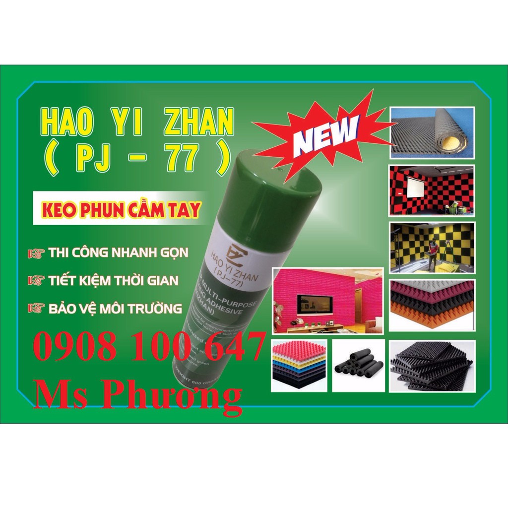 Keo dán mút xốp đa năng dạng xịt cầm tay không mùi PJ 77