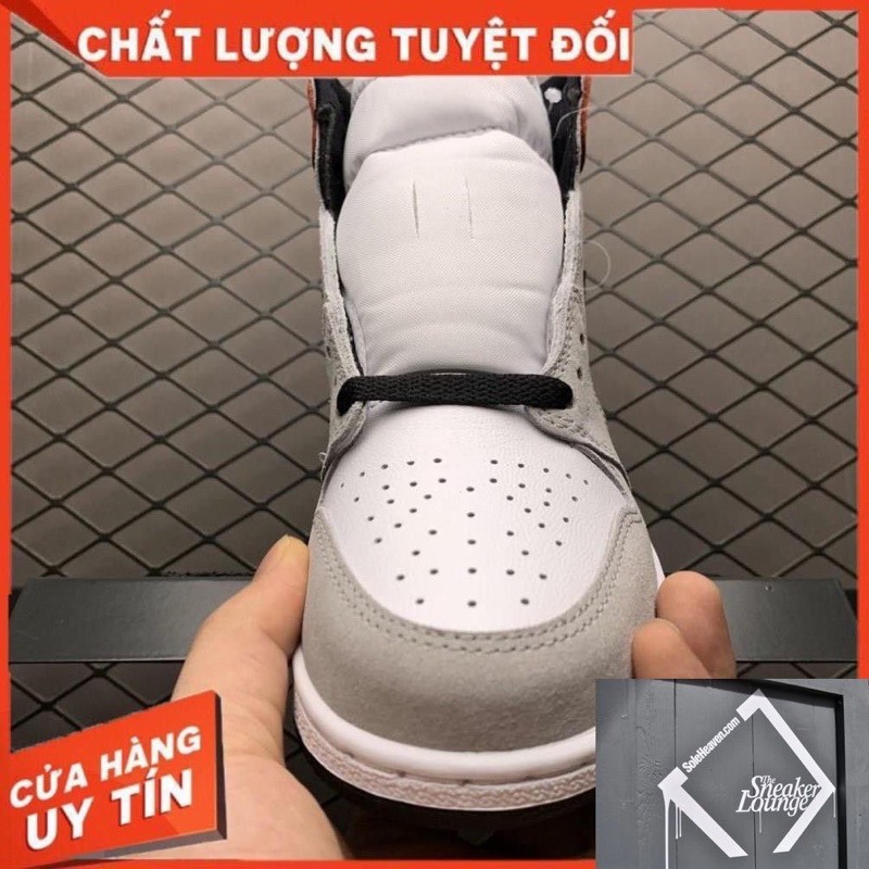 [MIỄN PHÍ SHIP] Giầy thể thao AIR JORDAN 1 Trắng quai Đỏ Smoke Grey | BigBuy360 - bigbuy360.vn