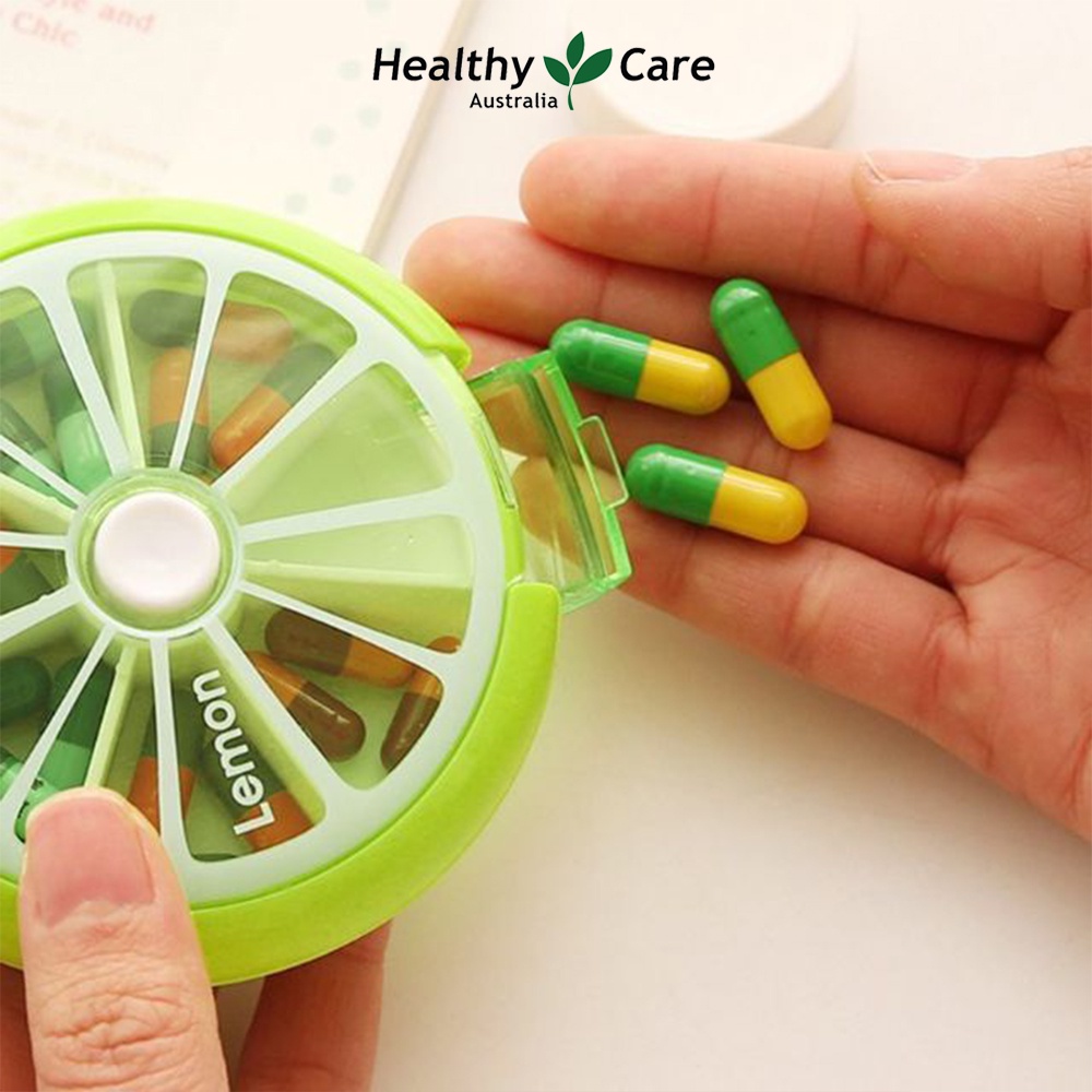 Hộp Chia Thực Phẩm Chức Năng Healthy Care Hình Trái Cây Nhiều Màu