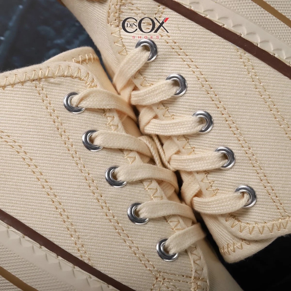 Giày Sục Đạp Gót Mules Vải Unisex DINCOX E10 WHITE