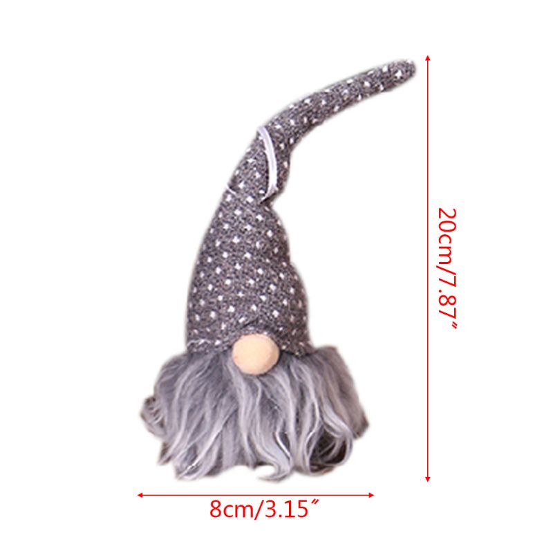 Búp Bê Nhồi Bông Handmade Hình Ông Già Noel Swedish Gnome Có Đèn LED Trang Trí Giáng Sinh