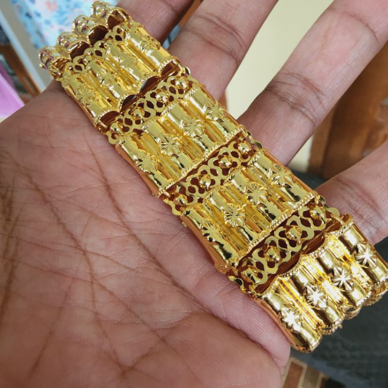 Vòng Đeo Tay 4 Lớp Bằng Tre Vàng 24k