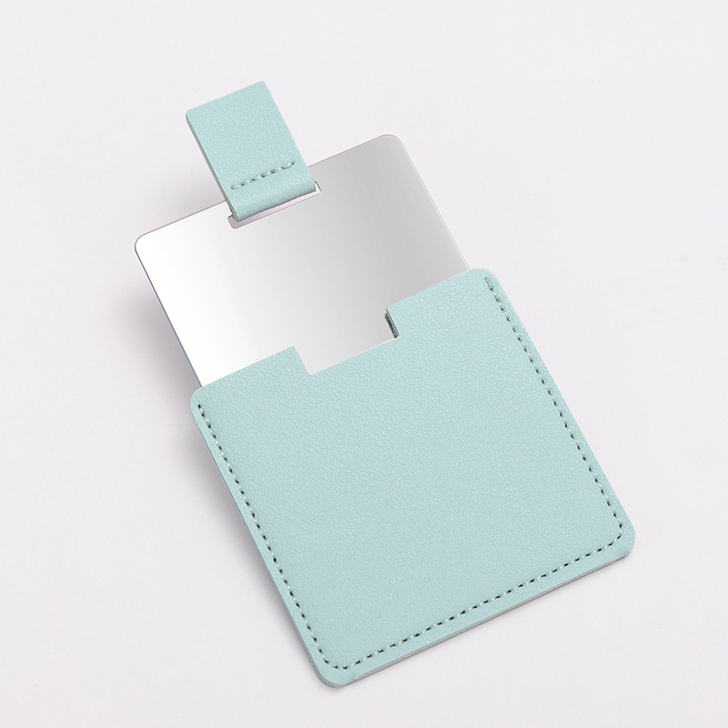 1 Gương Trang Điểm Mini Hình Chữ Nhật Bằng Thép Không Gỉ Siêu Mỏng Màu Kẹo Có Thể Gập Lại