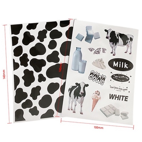 Sticker Dán Trang Trí Hình Đốm Bò Sữa Milk Cow