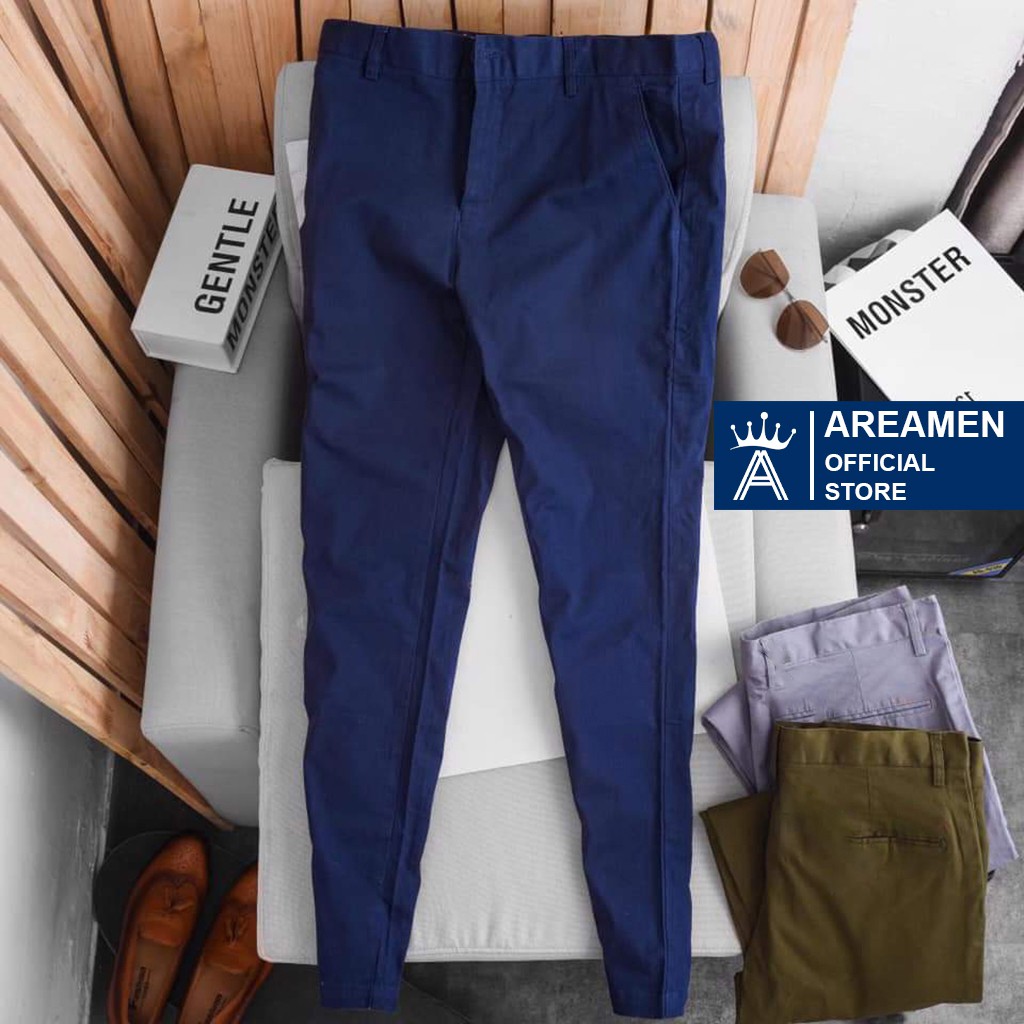 Quần Kaki Nam đen co giãn ống côn form slimfit Hàn Quốc Veratino Cao Cấp - Full màu: Xanh rêu, đen, nâu, xám C