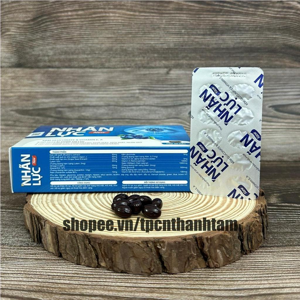 Viên uống bổ mắt Nhãn Lực bổ sung lutein, cao việt quất cải thiện thị lực, giảm mỏi mắt, khô mắt, mờ mắt - Hộp 30 viên