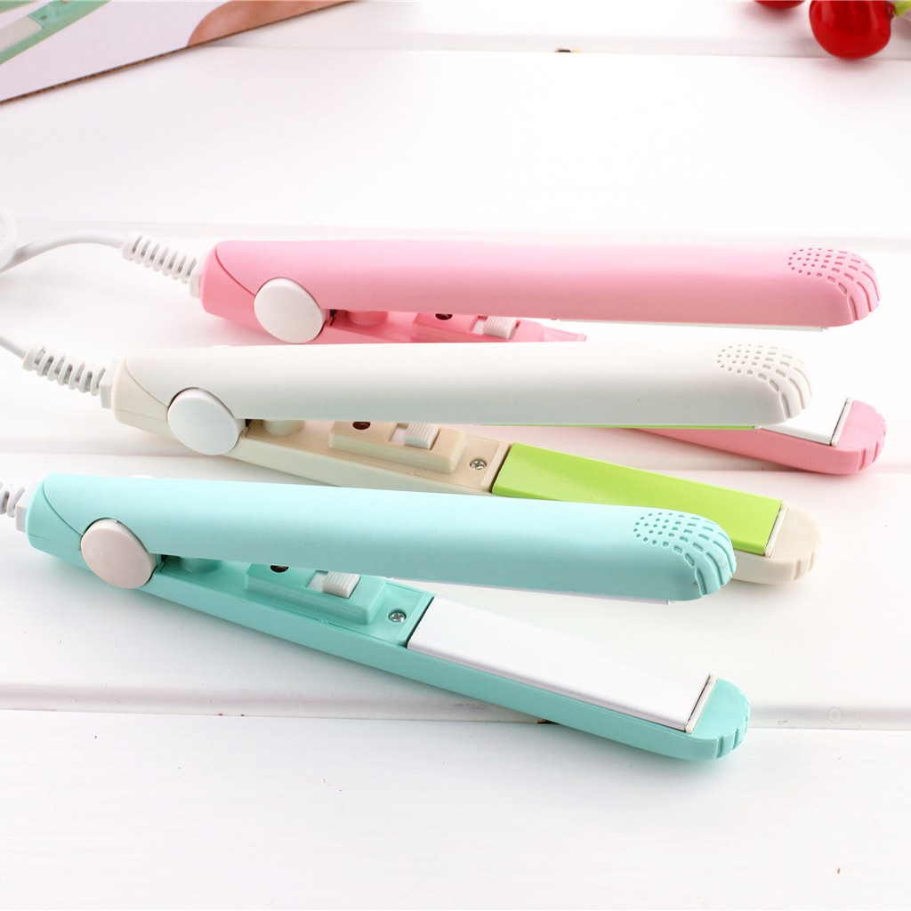 Máy ép tóc, Duỗi tóc, kẹp tóc uốn xoăn tóc Hàn Quốc cao cấp siêu dễ thương nhỏ gọn tiện dụng 2 trong 1