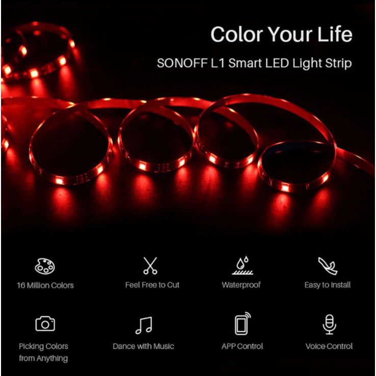 Dây LED Thông Minh SONOFF L1 RGB - BH 1 ĐỔI 1