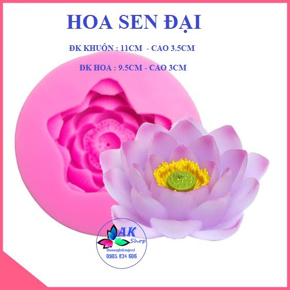 KHUÔN SILICONE HOA SEN ĐẠI ( 2506.050) CN