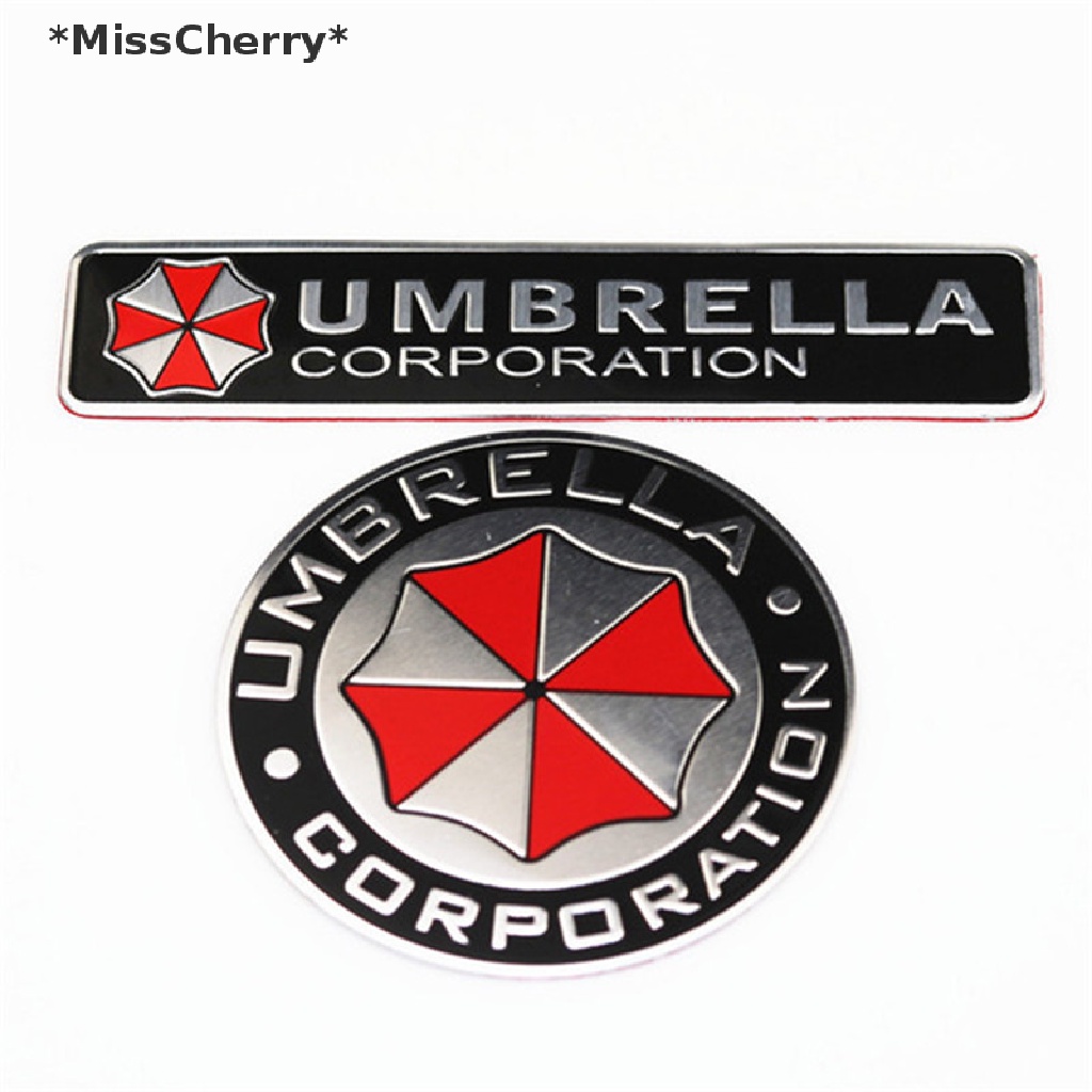 Huy hiệu dán trang trí hợp kim nhôm chữ cái Umbrella Corporation 3D độc đáo