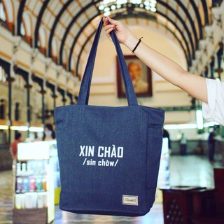 Túi thiết kế in 2 mặt Xin chào - Cảm ơn