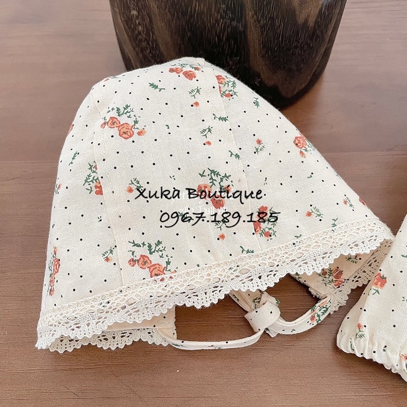 Bodysuit Dài Tay Kèm Mũ Ren Bèo Cánh Tiên Hoa Hồng Baby Sinh Nhật / Thôi Nôi Cho Bé Gái size 8 -15kg [Jennybebe]