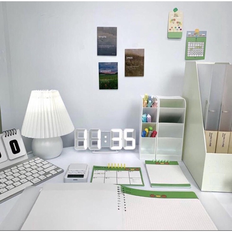 Đồng hồ Minial LED 3D báo thức điện tử treo tường để bàn trang trí số tự động thay đổi độ sáng tự động lưu giờ- Sindecor