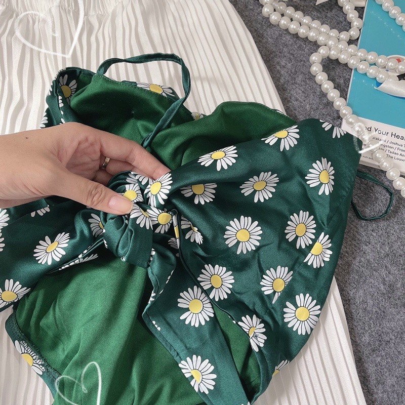SET ÁO YẾM CÚC XANH QUẦN DẬP LY
