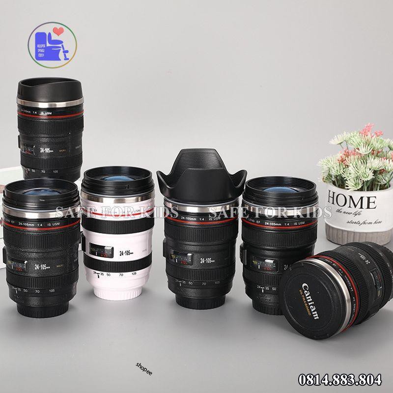 Cốc Giữ Nhiệt Cà Phê Tự Động Khuấy Hình Ống Kính Lens Máy Ảnh