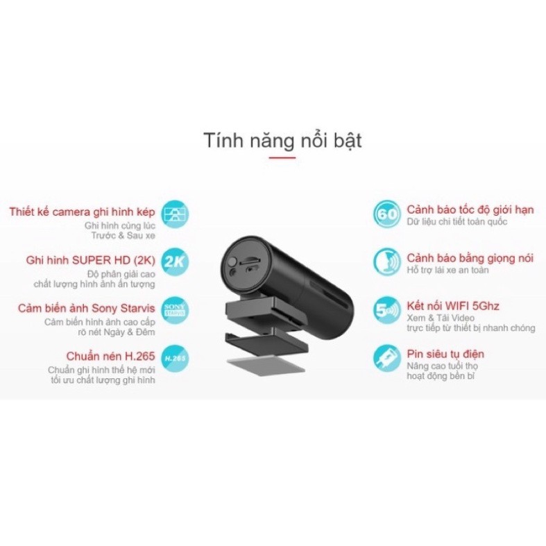 [ Shop Uy Tín ] VIETMAP KC01 v.2 Camera hành trình Cảnh Báo Giao Thông ver 2.0 Cảm biến 2K Sony Starvis - Hàng chính hãn | BigBuy360 - bigbuy360.vn
