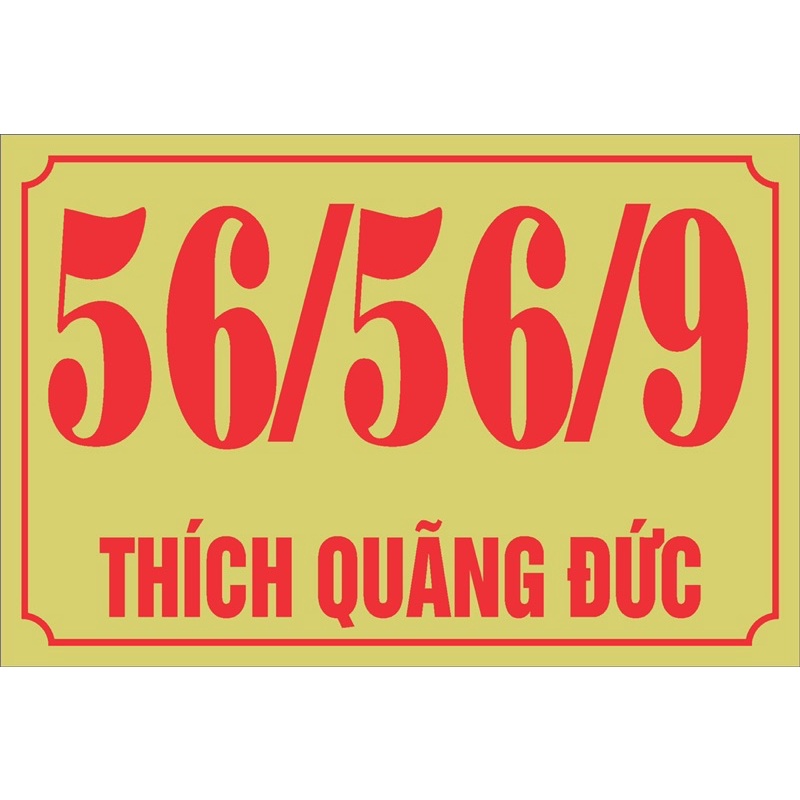 Bảng số nhà mica - tặng kèm băng keo 2 mặt