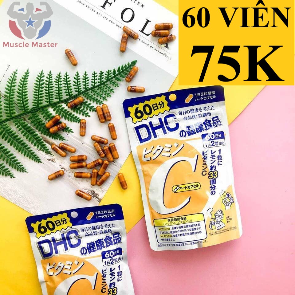 [CHÍNH HÃNG] Viên Uống Bổ Sung Vitamin C Tăng Sức Đề Kháng, Sáng Da DHC Vitamin C Hard Capsule 180 Viên