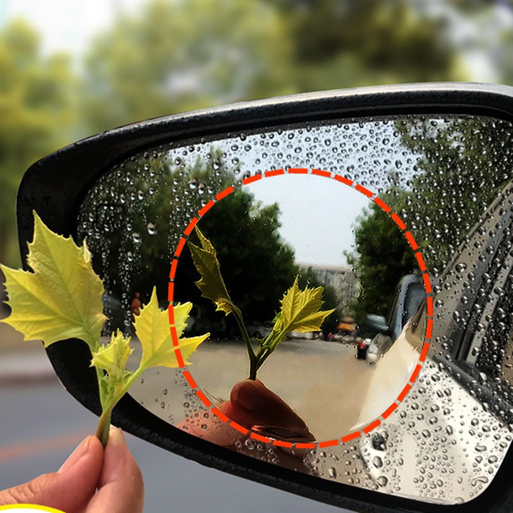 [Coco]2pcs Car Rearview Mirror Anti Rain Film Universal Auto Mirror Waterproof Dustproof Anti-fog Membrane
