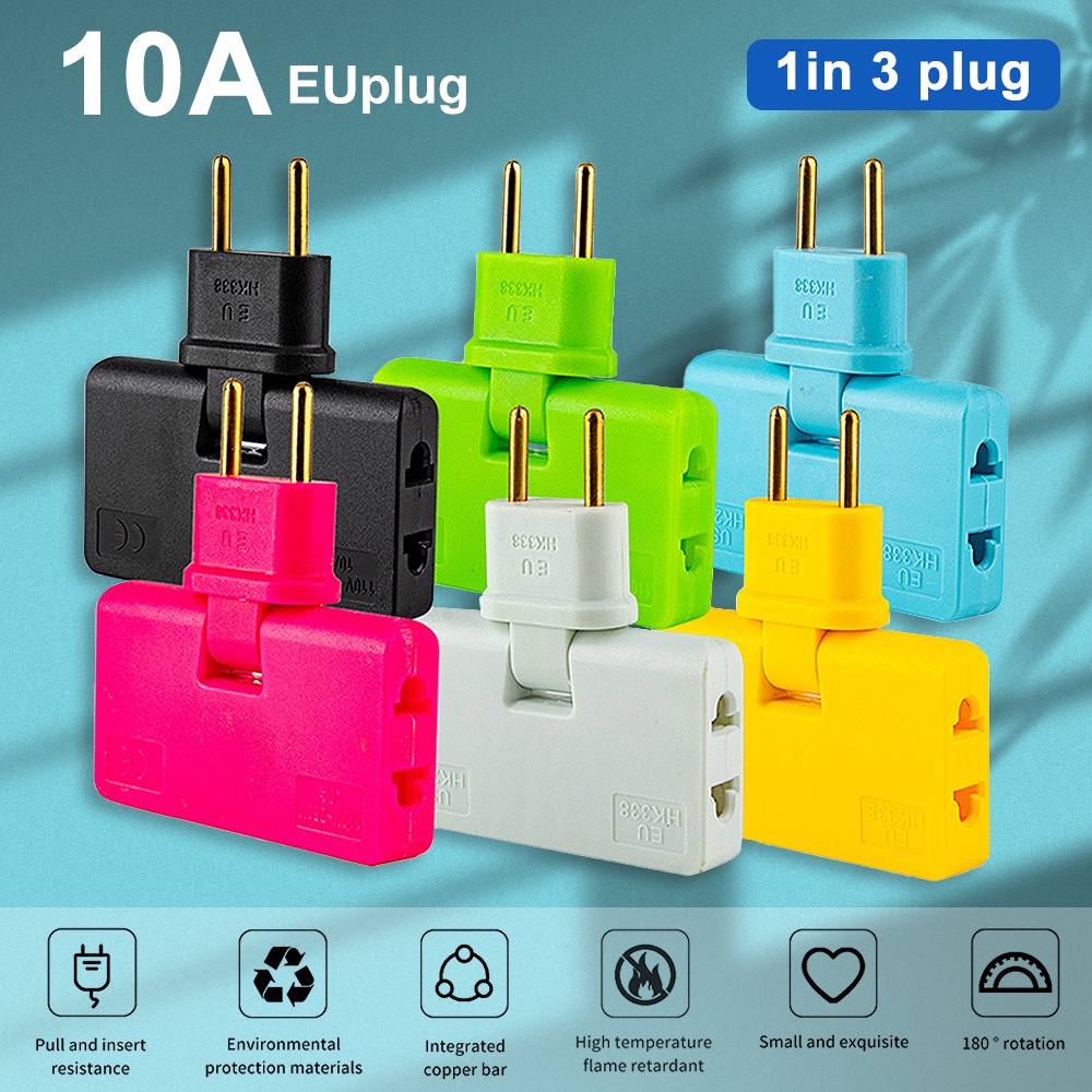 Phích cắm chuyển đổi VIRWIR cổng EU không dây xoay 180 độ tiện dụng