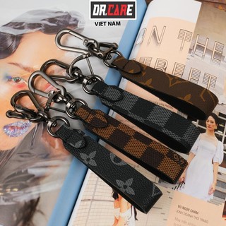 Móc khóa da Canvas thời trang cao cấp handmade da đồ hiệu bảo hành 1 năm về vấn đề da (Móc khóa lớn)