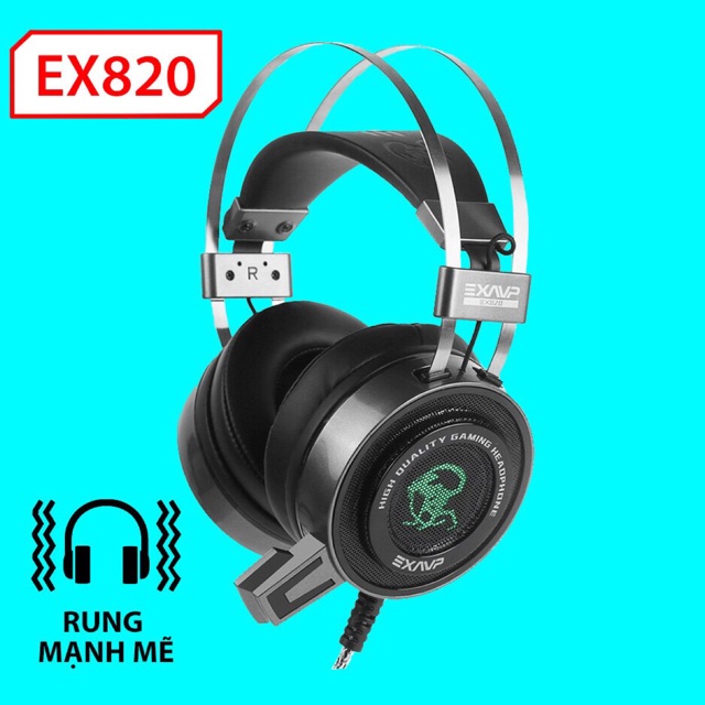 Headphone EXAVP Cao Cấp Gaming + DJ EX820 LED+ RUNG FullBox