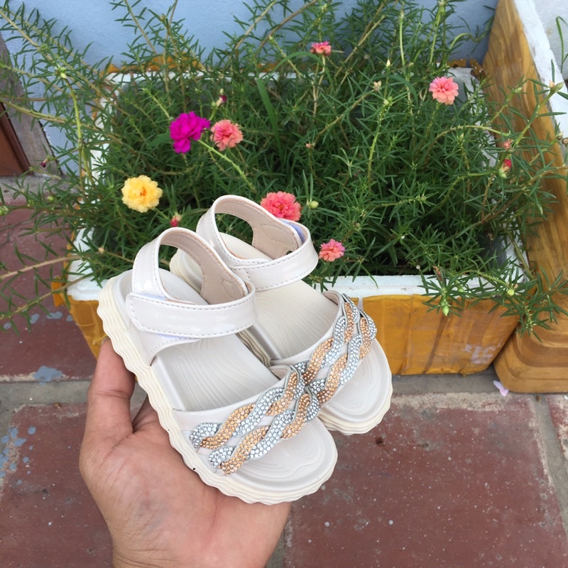 Sandal Nữ quai đính hạt 5508 cho bé gái 1-4 tuổi