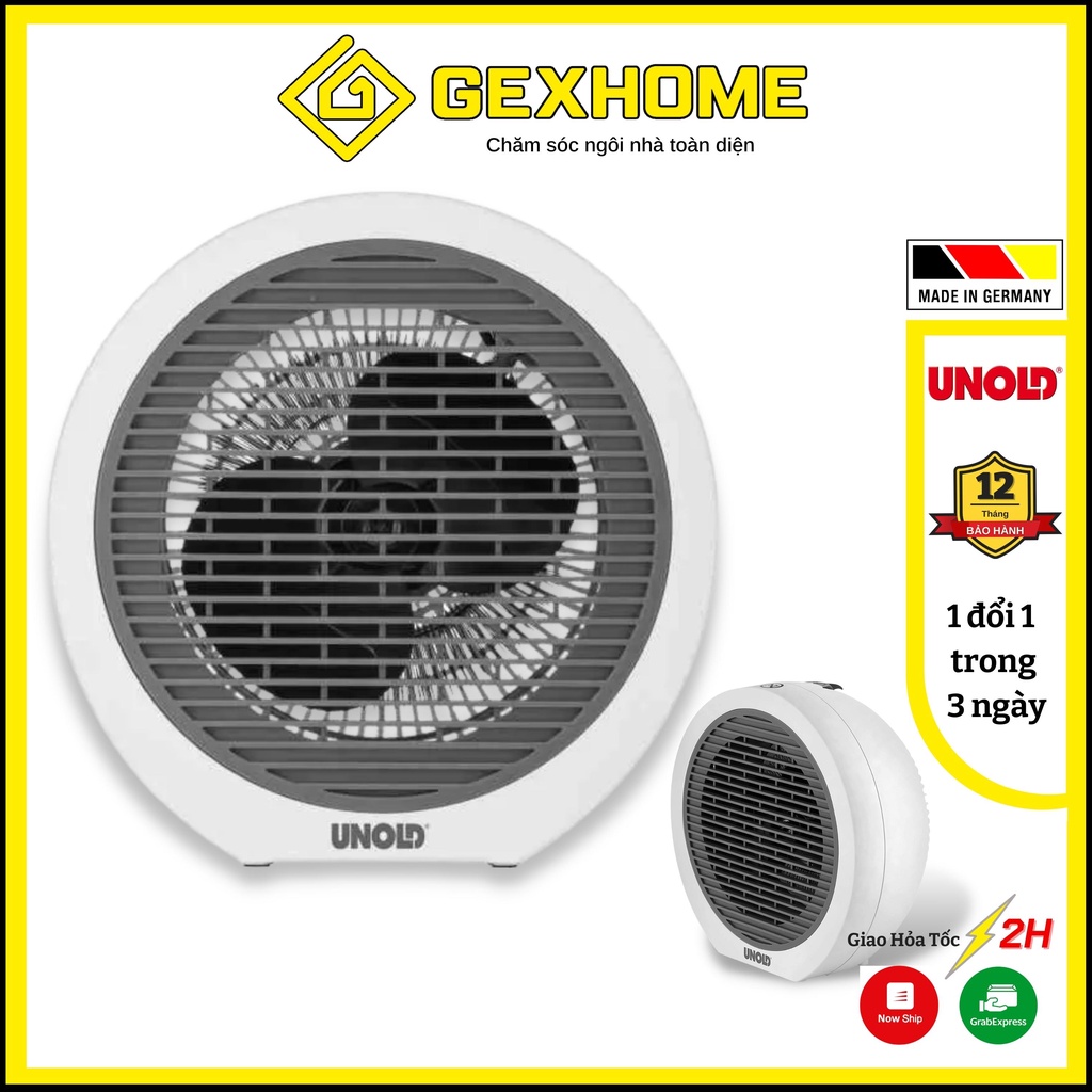 Quạt sưởi UNOLD 86120 Heizlufter Rondo công suất 2000W - Nhập Đức