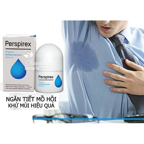 💯 [ Perspirex ] Lăn Khử Mùi Cao Cấp Dành Cho Mọi Loại Da Từ Nhẹ Tới Nặng 20ml