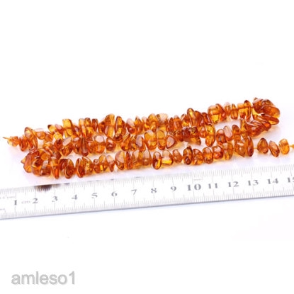 Chuỗi hạt đá hổ phách màu nâu mật ong 16 inch 7x13mm sang trọng