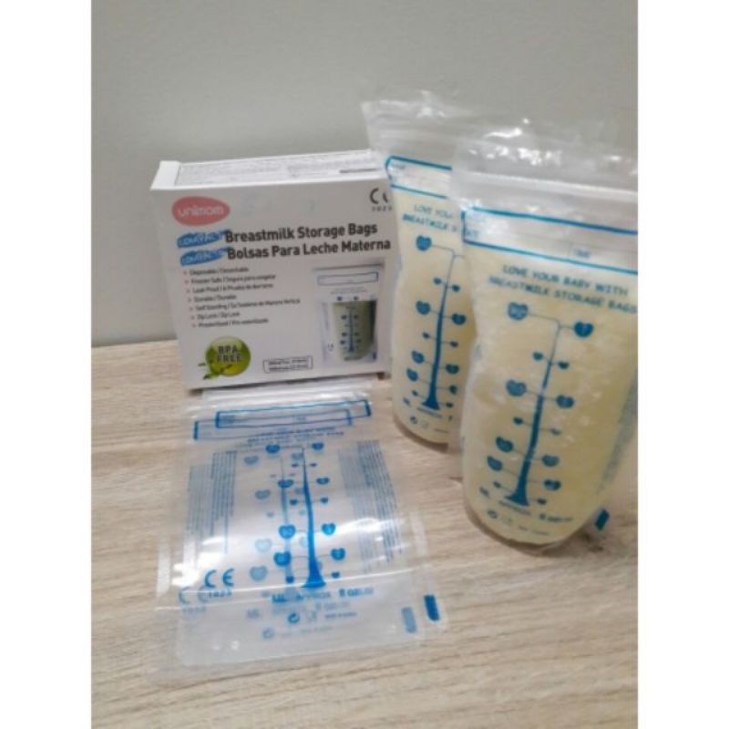 TÚI TRỮ SỮA UNIMOM  210ml - TÚI 2 ZIP COMPACT