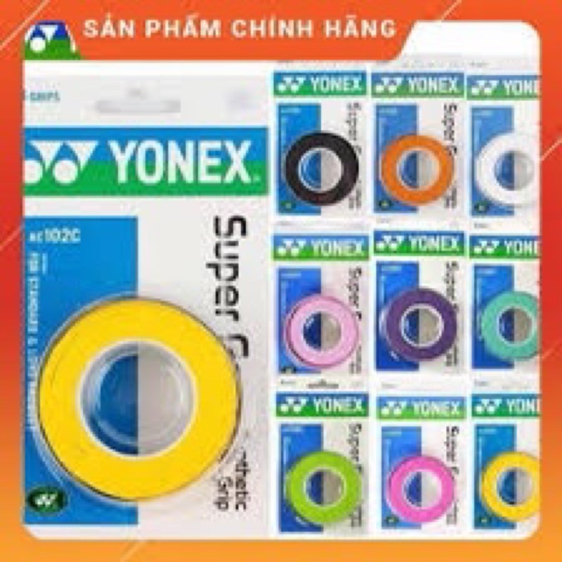 Quấn Cán Vợt Tennis Yonex AC102EX vĩ 3 cái giao màu ngẫu nhiên
