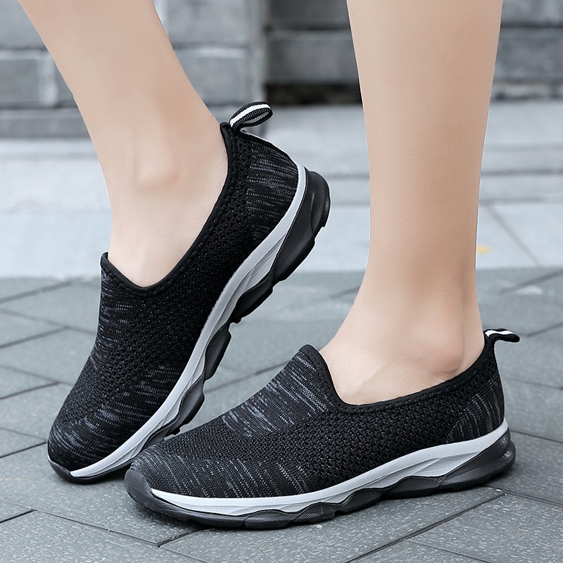 Giày Lười YOZOH Màu Đen Size 35-44 Năng Động Thời Trang Dành Cho Nữ