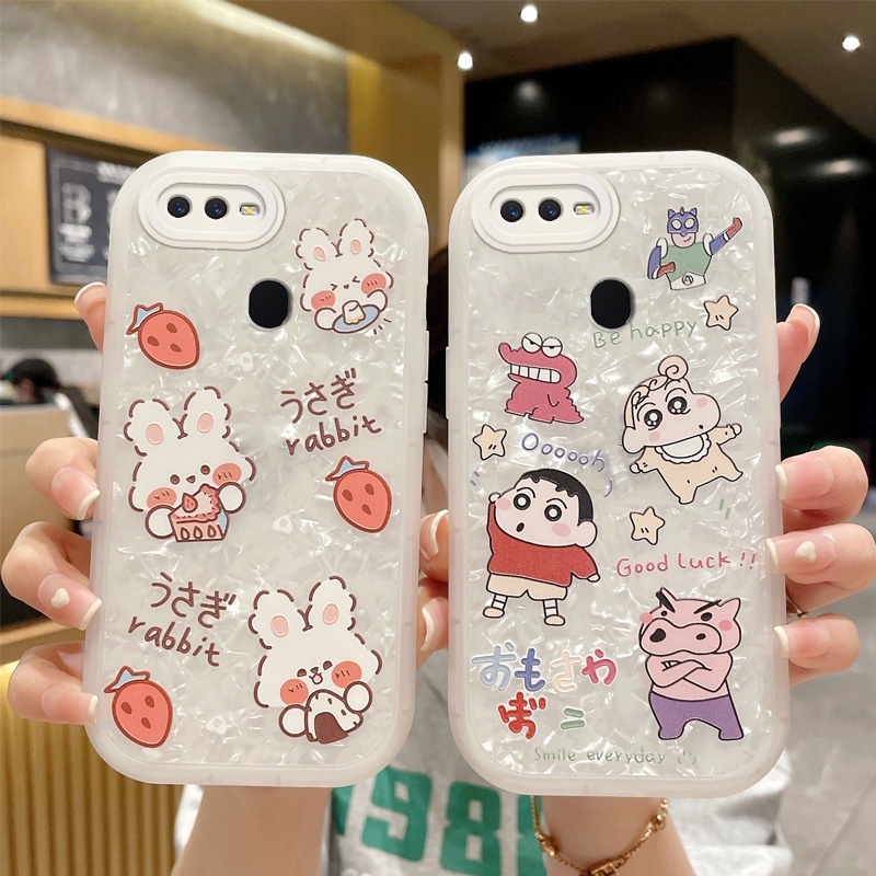 Casing Girls Gift Shell Pattern Cute Bear Mobile Phone Case Oppo A5s A7 A12 A31 2020 F9 Realme 2 Pro A5 2020 A9 2020 A53 2020 A3s Realme C1 A12e Shockproof Cover